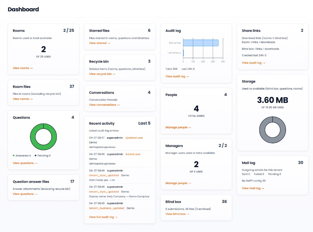 DocuPulse dashboard preview